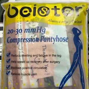 Beister Compression Pantyhose 20-30 mmHg XXL Brown NEW Sealed